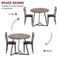 thumbnail image 5 of Ambiente acogedor y vintage - Mesa de comedor redonda de 3 piezas para 2 personas - Mesa y sillas tapizadas, diseño compacto - Perfecto para apartamentos, estudios u oficina, 5 of 8
