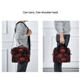 thumbnail image 6 of Insulated Crossbody Lunch Bag 10L Lunch Tote with Adjustable Shoulder Strap for Work Office Picnic Red Roses and Hearts Pattern, 6 of 6