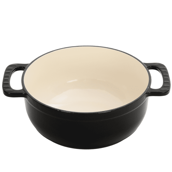 Alvantor 6QT Enameled Cast Iron Dutch Oven with Lid, Round Braising Pot, Oven Safe 500°F, Induction Compatible, Gradient Black