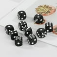 thumbnail image 6 of 10pcs 16mm Acrylic Dice Black/White 6 Sided Casino Poker Game Bar Party Dice, 6 of 11