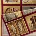 thumbnail image 3 of JERFIT Lodge Area Rug 7x10 Feet, Red Cabin Outdoor Theme Carpet, Polypropylene Stain Resistant Rug for High Traffic Areas, Entryway Living Room Bedroom, 3 of 5