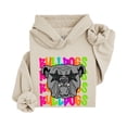 thumbnail image 3 of Bulldogs Mascot Hoodie for Women Teen Girls School Spirit Game Day, Sand Hoodie, M, 3 of 8