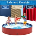 thumbnail image 2 of IGUOHAO Dog Pool PVC Hard Plastic Pet Swimming Pools Foldable Kiddie Pool Portable Wading Pool Kids Pools for Backyard Plastic Kiddie Pool for Large Dogs, 2 of 7