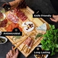 thumbnail image 3 of Extra Large Cutting Board XL from North American Maple - Reversible Butcher Block with Juice Groove for Cutting Meat and Juicy Veggies Easily - XL Chopping Board - Maple - 24x18x1.5 inches, 3 of 6