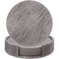 thumbnail image 1 of 1 Ensemble de sous-Verres à Double Face en Cuir PU Antidérapants, 1 of 8