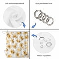 thumbnail image 5 of Yellow Spring Floral Bathroom Shower Curtains with 12 Hooks Waterproof Shower Curtain for Stalls and Bathtubs Elegant Flowers Summer Botanical Decorative Bathroom Privacy Curtain 72x72 Inches, 5 of 9