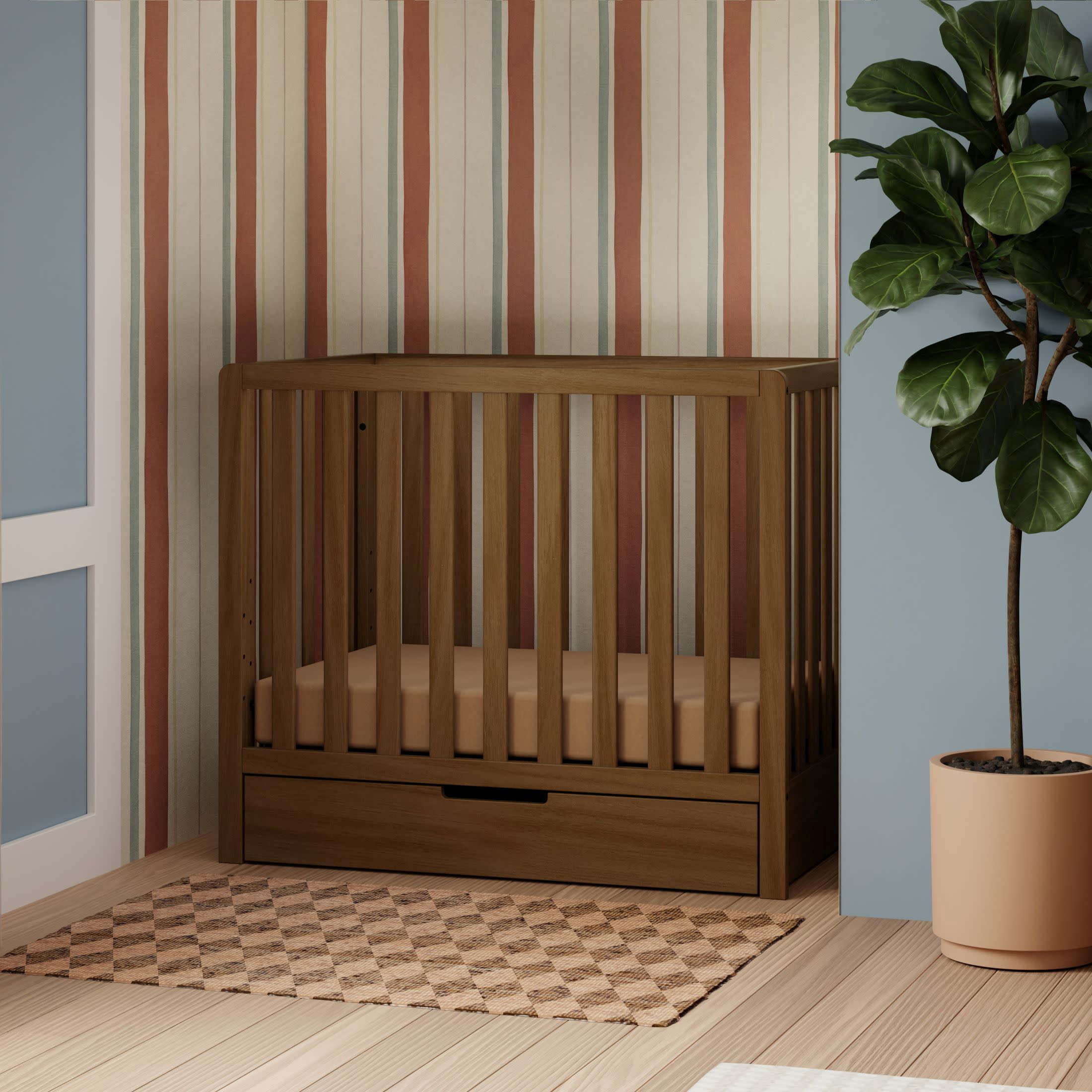 Carter's Colby 4-in-1 Convertible Mini Crib with Trundle