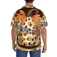 thumbnail image 3 of Gukieu Fall Farmhouse Pumpkins Print Men's Short-sleeved Shirts, Button-down Pocket Shirts, T-shirts, Beach Vacation Travel Summer Clothing-4X-Large, 3 of 5
