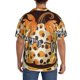 thumbnail image 3 of Balery Fall Farmhouse Pumpkins Camisa Casual de Manga Corta con Botones para Hombre, Texturizada, Estilo Cubano, para Playa, Verano-XX-Large, 3 of 5