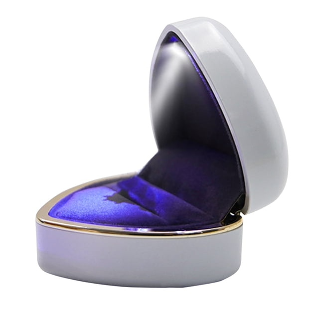 Door Hook Heart Shaped Ring Protection Box Led Light Box Ring Box for Lover