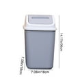 thumbnail image 5 of kttectoa Trash Can Small Bathroom Trash Can with Press Lid 1.5 Gallon Plastic Wastebasket for Toilet Office Bedroom Living Room 12.8x7.3x7.3 Inches Bathroom Trash Can, 5 of 7