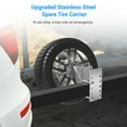 thumbnail image 2 of Stainless Steel Spare Tire Carrier, Upgrade Spare Tire Mount Trailer Carrier Bracket, Fits 4 & 5 & 6 Lugs Trailer Wheels, 2 of 5