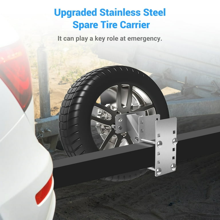 Heavy Duty Trailer Spare Tire Mount – Fits 4,5,6 Lug Wheels, 160 Lb Capacity, Rust Resistant