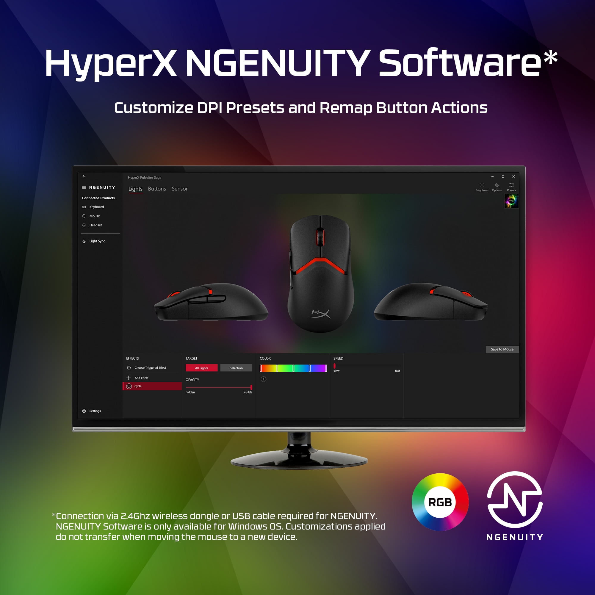 HyperX Pulsefire Saga - Wired Gaming Mouse