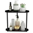 thumbnail image 1 of Organizador de mostrador de baño Jesginboo de 2 niveles, metal negro, 1 of 6
