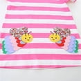 thumbnail image 5 of WIBACKER Toddler Girl Cotton Casual Dress Summer Short Sleeve Appliques Striped Tunic Playwear Shirt Dresses - Bees, 5 of 6