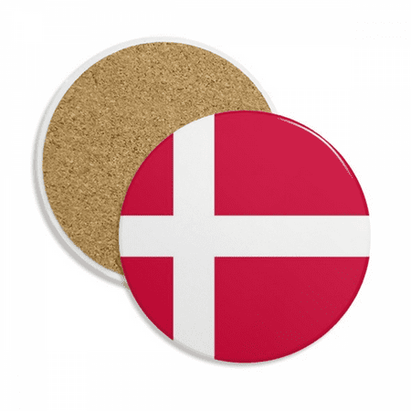

Denmark National Flag Europe Country Coaster Cup Mug Tabletop Protection Absorbent Stone