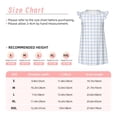 thumbnail image 3 of Vsdgher Chemise de Nuit Bleue à Carreaux pour Filles Manches Courtes à Volants Robe de Nuit Pyjama pour Fête Pyjama-Grand, 3 of 6