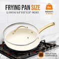 thumbnail image 3 of NutriChef, Frying Pan with Lid, 8" Non Stick Skillet, Ceramic Pan, Induction Frying Pan, Stay Cool Handle, Dishwasher Safe, Stain-Resistant, Professional Home Cookware, 3 of 6