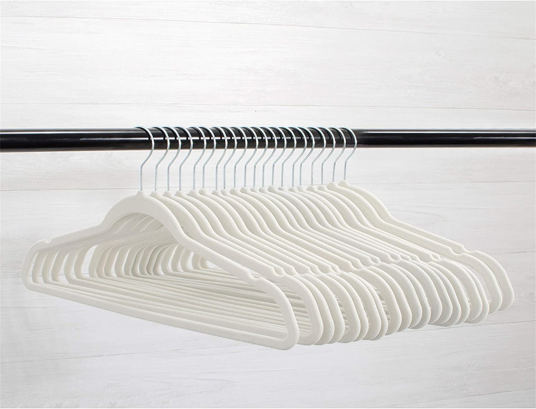 HMLifestyle-Heavy Duty Extra Wide Plastic Clothes Hangers Velvet