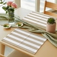 thumbnail image 3 of Classical Stripe Placemats Set of 4 Khaki Place Mats Table Mats Kitchen Dining Home Outdoor Party Table Decoration, 3 of 9