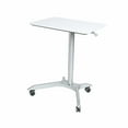 thumbnail image 6 of Seville Classics airLIFT XL 28" Pneumatic Height Adjustable Sit-Stand Mobile Laptop Computer Desk Cart (27.1" to 41.9" H), White, 6 of 12