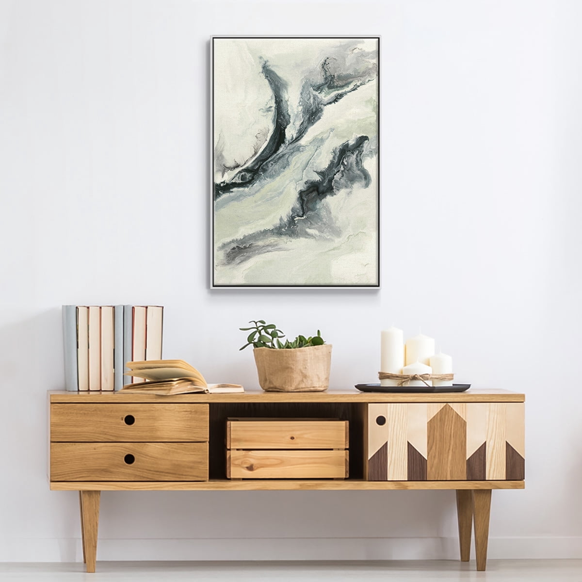 Untitled Framed Premium Gallery Wrapped Canvas - Ready to Hang - 17 x 25 - White Floating Frame