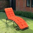 thumbnail image 3 of Costway 73'' Lounge Chaise Cushion Padded Recliner Cushion Indoor Outdoor Orange, 3 of 10