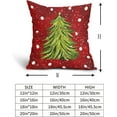 thumbnail image 4 of Red Christmas Pillow Covers 18X18 Inch Set of 2 Watercolor Green Xmas Tree Decorative Pillow Cases Winter Holiday Cotton Linen Cushion Case Farmhouse Christmas Decor for Home Couch Sofa Porch Outdoor, 4 of 6