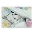 thumbnail image 1 of East Cutting Board, Eastern Woman Girl with Oriental Umbrella Drawing with Watercolor and Brushstrokes, Decorative Tempered Glass Cutting and Serving Board, Large Size, Multicolor, by Ambesonne, 1 of 1