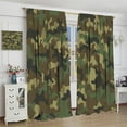 thumbnail image 4 of Camouflage Curtains Camo Camouflage Green Militarily Abstract Art Curtain with Rod Pocket for Living Room Apartment Home Decor Drapes Window Treatments 2 Panels Set 84x84in, 4 of 6