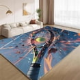 thumbnail image 1 of Sports Tennis Area Rugs, Painted Game Carpet, Washable Non Slip Low Pile Soft Rug for Entryway Bedroom Decor Mat 4ftx5ft, 1 of 8