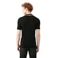 thumbnail image 4 of Avva Men's Regular Fit, Short Sleeve, Polo Neck, Sweater-Knitwear Plain T-Shirt, Medium, Black, 4 of 7
