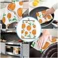 thumbnail image 5 of Fruit Oranges Green Leaves Microfiber Kitchen Hand Towel Dish Cloth Tableware Household Cleaning Towel Utensils for Kitchen, 5 of 7