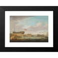 thumbnail image 2 of John Lynn 18x14 Black Modern Framed Museum Art Print Titled - Launching Day at the East India Dock, Blackwall on the Thames, 2 of 5