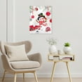 thumbnail image 3 of Snowman Wall Art White Christmas Red Shiny Silver Lantern Ball Wall Art Falling Snowflakes Romantic Festival Painting Art Framed Wall Art for Living Room Bedroom Bathroom Home Decor, 8x10 Inches, 3 of 5