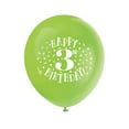 thumbnail image 4 of Unique Industries Latex 16" Multi-color Graphic Prints Happy 3rd Birthday Balloons, 8 Count, 4 of 4