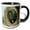 Black/White, variant on 3drose, Baby Birds Robins Nest, 11oz Two-tone Green Mug