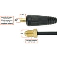 thumbnail image 2 of 9V Series - 125 Amp - Air Cooled - TIG Torch with Valve - 12.5 feet 2-Piece Cable - Dinse 35-70 Connector, 2 of 6