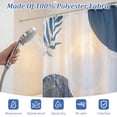 thumbnail image 6 of Fabric Shower Curtain 72x72 Inch, Boho Modern Leaf Print Waterproof Fabric Bathroom Curtains with 12 Hooks, Wrinkle Resistant, 6 of 8