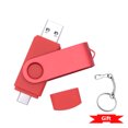 thumbnail image 3 of Rotable Usb Flash Drive 128GB 32GB 16GB Pen Drive 256GB Pendrive 64GB 4G OTG 2 IN 1 Memoria Usb Stick Type C Usb 2.0, 3 of 5