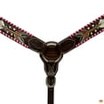 thumbnail image 6 of HILASON Western Horse Headstall Breast Collar American Leather Buckstich Brown, 6 of 7