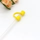 thumbnail image 1 of Bonita tapa de pajita de silicona de 8 mm con forma de macarrón, tapa antipolvo, cubierta de pajita reutilizable, 1 of 6