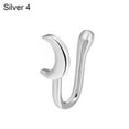 thumbnail image 2 of Eosunjian Nose Cuffs Charming Trendy Non Piercing Easy to Wear Women Nose Rings Hoop for Party Silver Size 4, 2 of 13