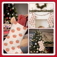 thumbnail image 7 of Salouo Orange Peach Print Christmas Decorations Stockings 1 Pack 18'' Xmas Stockings Holiday Stocking Personalized Farmhouse Decor for Home Family Party Tree, 7 of 7