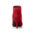 thumbnail image 4 of BLISSFUL STEP Women's Pointed Toe Stiletto Heels Chelsea Ankle Booties Red 5.5, 4 of 8