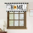 thumbnail image 2 of Farmhouse Sunflower Kitchen Valance,Vintage Farm Bee Buffalo Plaid White Black Rustic Window Toppers Valances for Bedroom Living Room Bathroom 1 Piece,54x18 Inch, 2 of 4