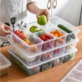 thumbnail image 5 of Large Snack Box Container, Clear Divided Serving Tray with Lid Portable Snack Tray with Lid for Fruit Candy Veggie Tray Travel Snackle Box Charcuterie Container for Picnic Party, 5 of 8