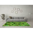 thumbnail image 3 of Ahgly Company Indoor Round Abstract Green Modern Area Rugs, 3' Round, 3 of 4