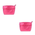 thumbnail image 1 of kurtrusly Organisateur de Rangement Élégant et Simple Sac à Main Propre et Ordonné Organisateur de Sac Extensible avec Fermeture Éclair Sac de Rangement en Tissu rose Rouge 2 Ensembles, 1 of 6